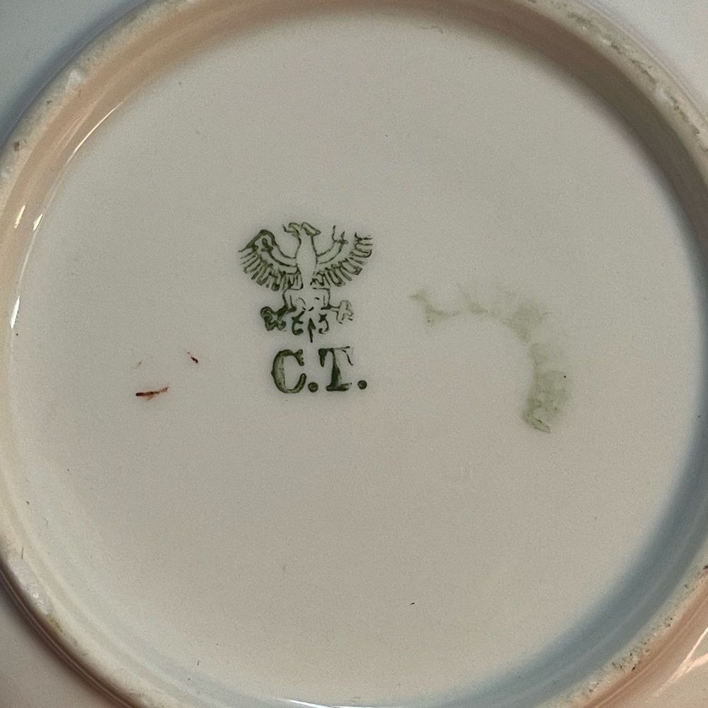 Antique Carl Tielsch Demitasse‎ Teacup and Saucer Set. Made in Germany - Picture 12 of 13
